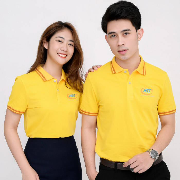 ao dong phuc mau vang