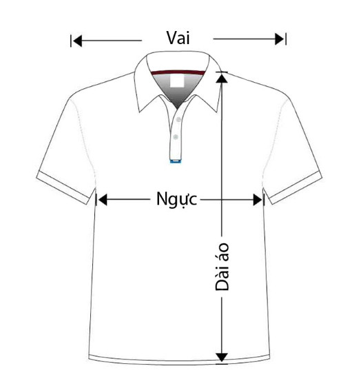 bảng size áo đồng phục polo
