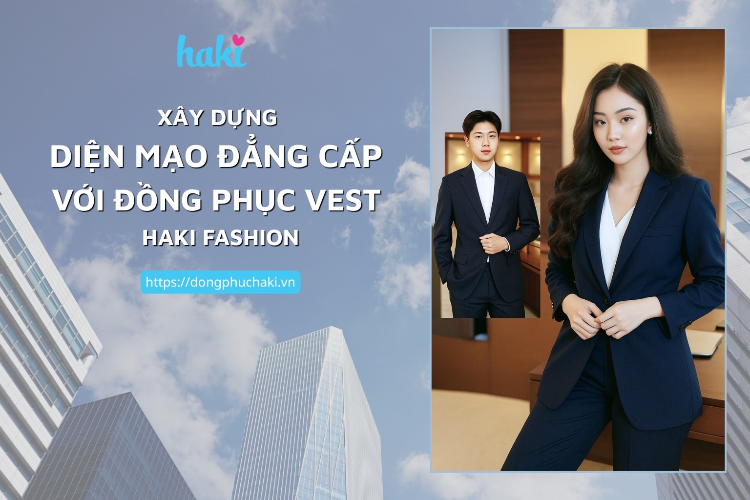 đồng phục vest Haki fashion