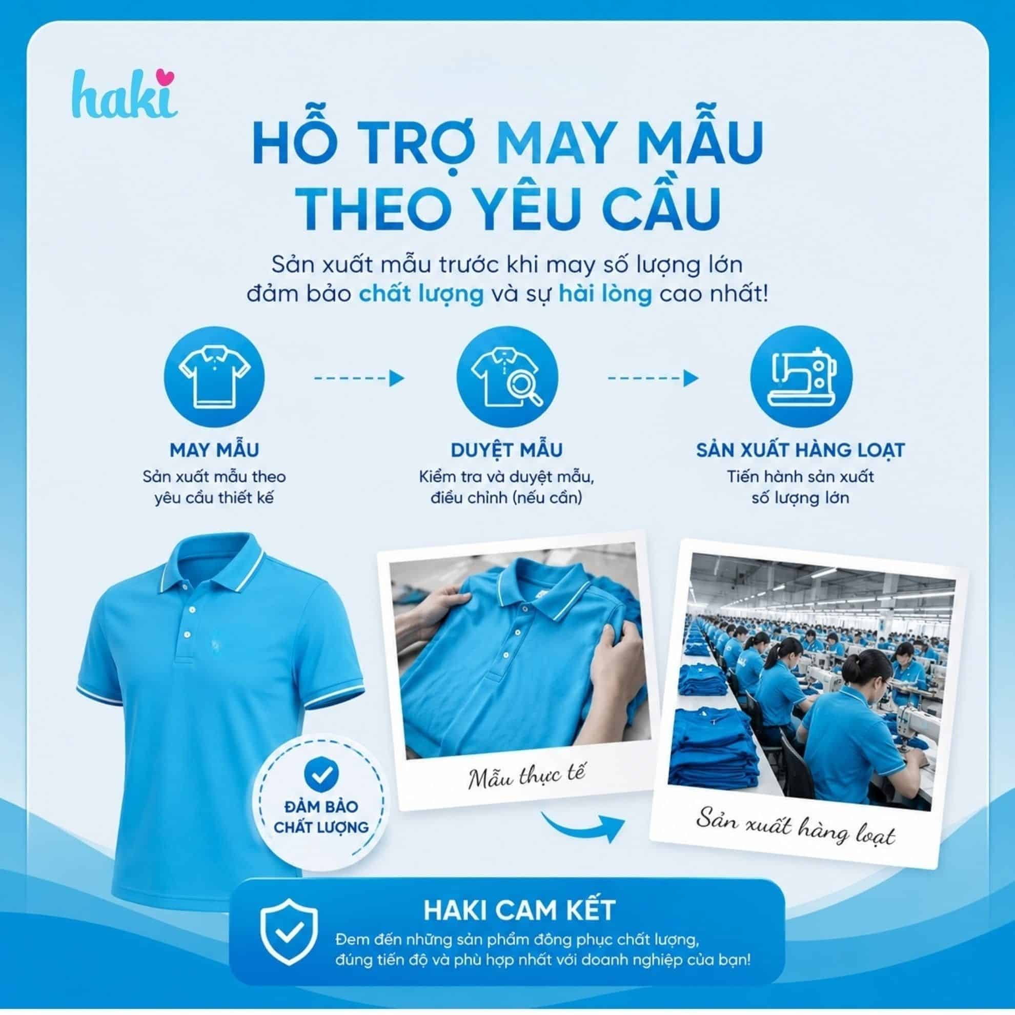 may đồng phục